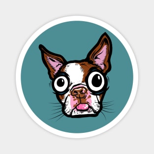 Brown Boston Terrier Magnet